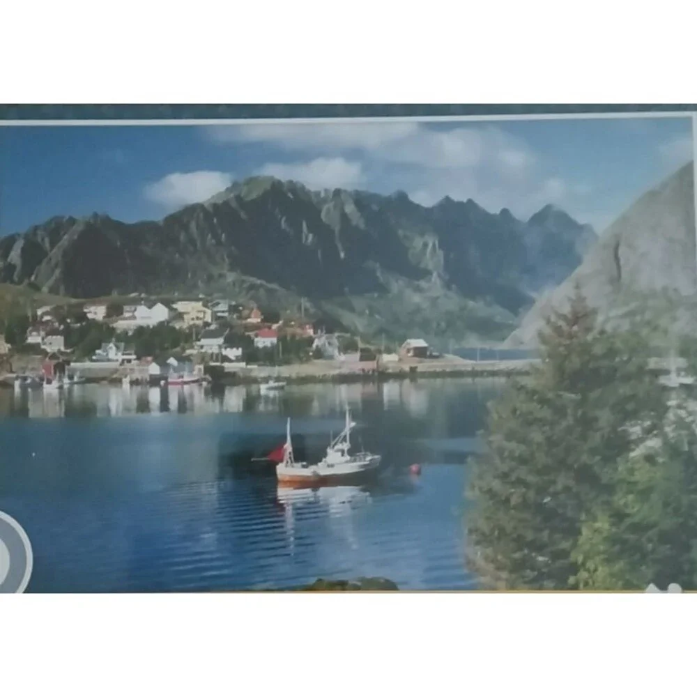 NEW Sealed Vintage Trefl Jigsaw Puzzle Mountain Water & Boat Coastal Scenery